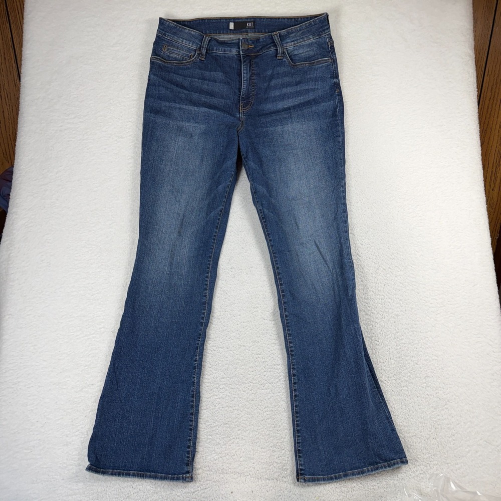Kut from the Kloth Jeans Womens 16 (37x33) Blue Natalie Fab Ab Bootcut Denim